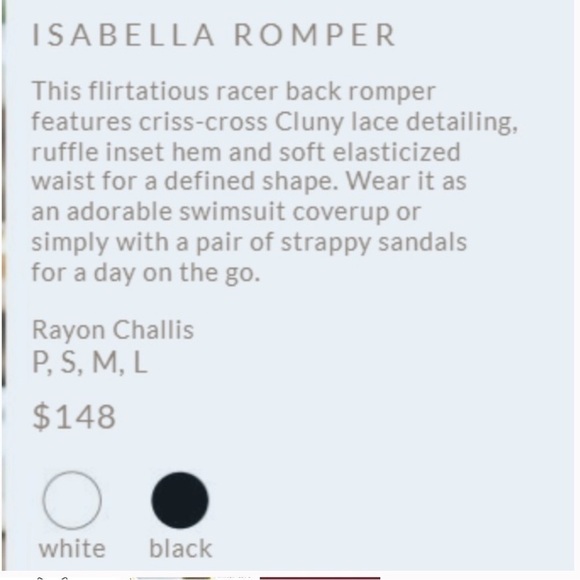 Le Marche by Naked Princess Black Isabella Romper Size Small - Picture 3 of 12